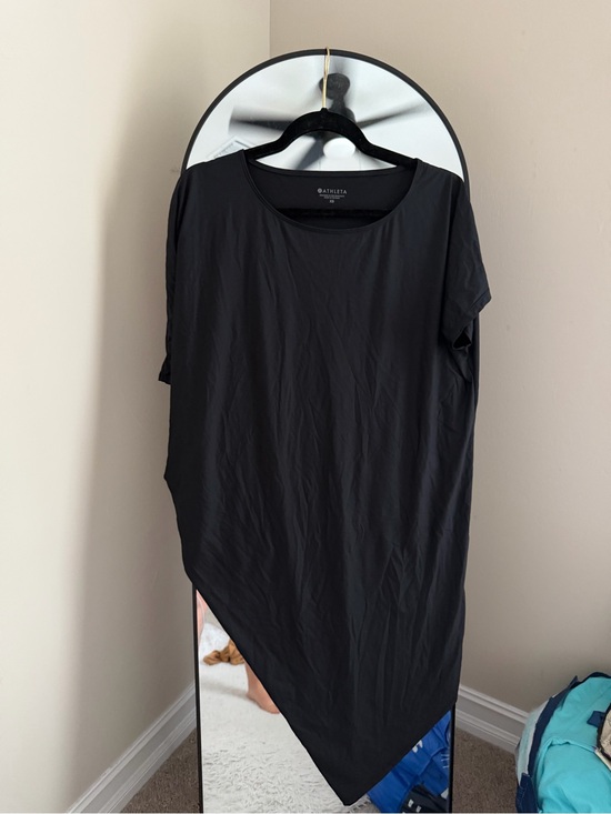 Athleta Dresses & Skirts - Athleta Black Asymmetrical Hem Tee Dress